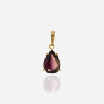 Pingente em ouro rose e rodolita