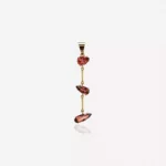 Pingente em ouro rose e rubelitas