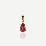 Pingente em ouro rose e rubelita